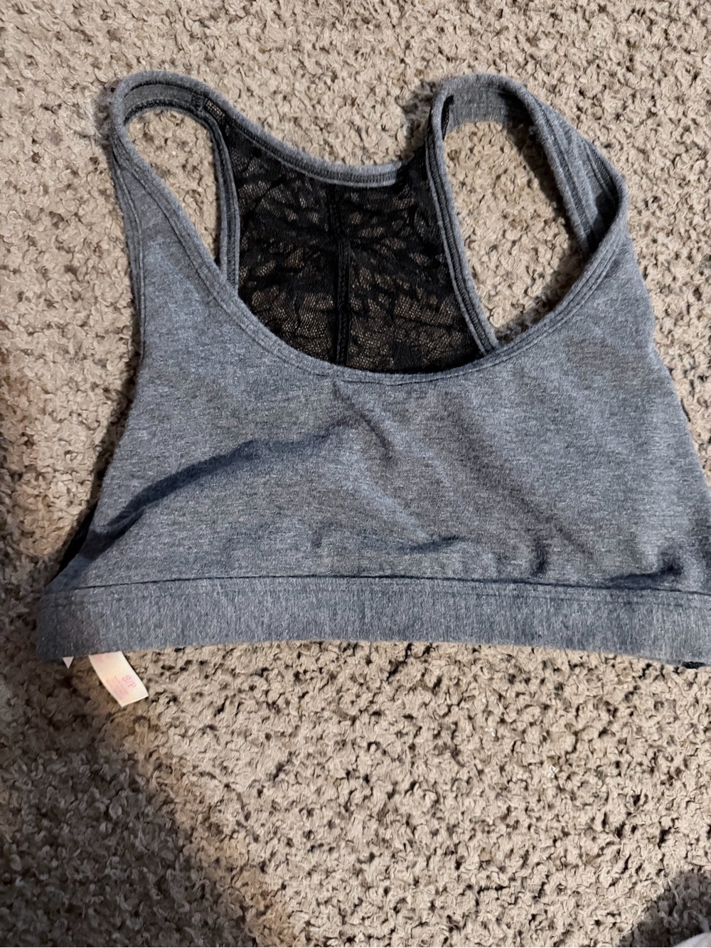 Victoria's Secret Lace & Racerback Bralette Set - Black & Gray - Picture 6 of 7